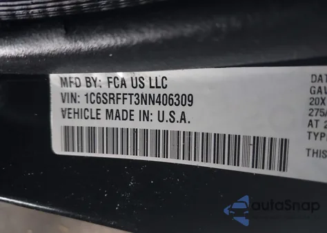 2022 Ram 1500 Big Horn 4X4 5'7 Box from USA, damaged, VIN 1C6SRFFT3NN406309